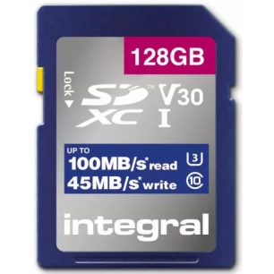 sdxc 128gb cl10 v30 45mb - integral