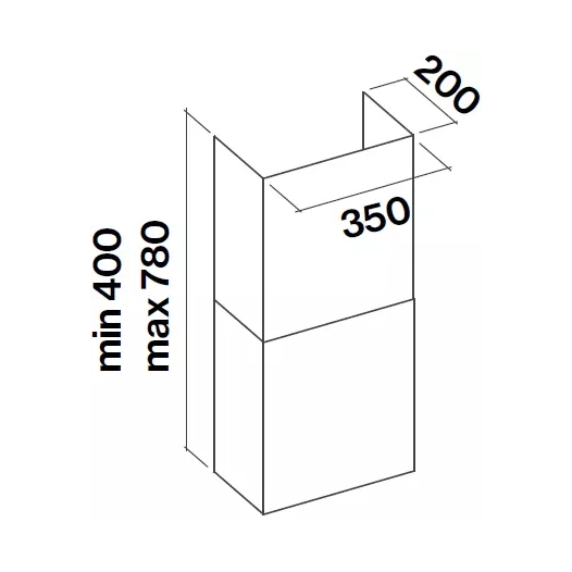 extens chem 78cm.p/mur.nr - falmec