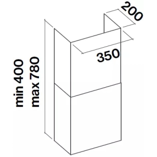 extens chem 78cm.p/mur.nr - falmec