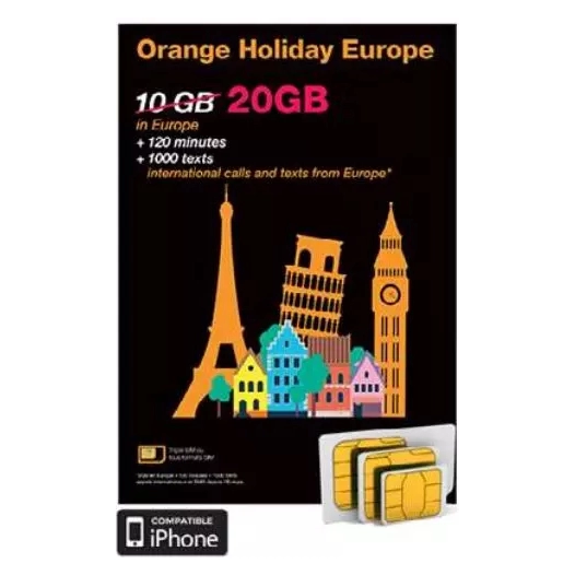 carte sim prepaye orange holiday - orange