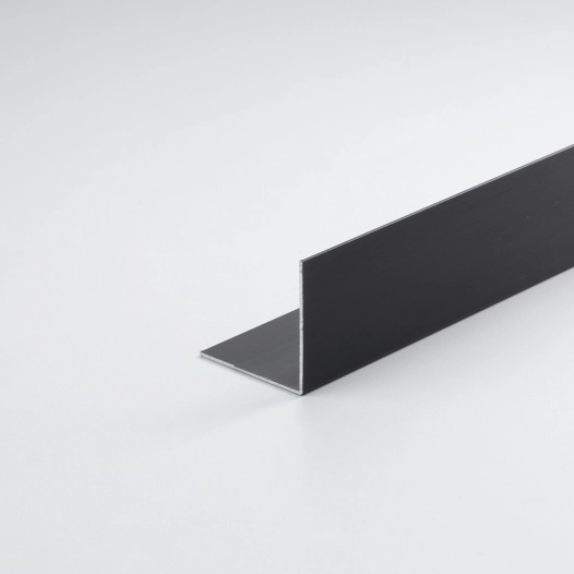 profilé d'angle diy en aluminium noir brossé 1000 x 20 x 20 mm