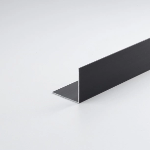 profilé d'angle diy en aluminium noir brossé 1000 x 20 x 20 mm