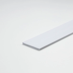 profilé plat pour bricolage, en pvc blanc satiné, 1000 x 40 x 3 mm