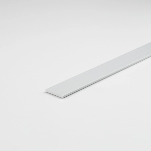 profilé en aluminium à monter soi-même, barre plate argentée 1000 x 15 x 2 mm