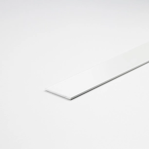profilé à monter soi-même, barre plate en aluminium peint en blanc, 1000 x 20 x 2 mm