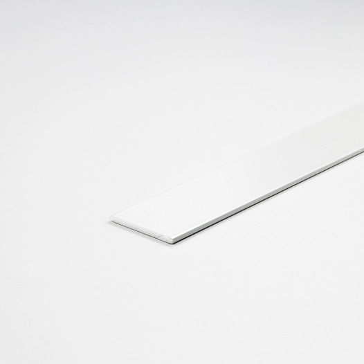 profilé à monter soi-même, barre plate en aluminium peint en blanc, 1000 x 30 x 2 mm