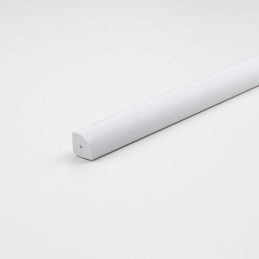 tube quart de rond en pvc satiné blanc 1000 x 14 x 14 mm