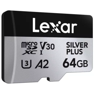 microsdxc silver plus uhs-1 64g v30 - lexar