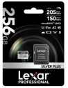 microsdxc silver plus uhs-1 256gb v30 - lexar