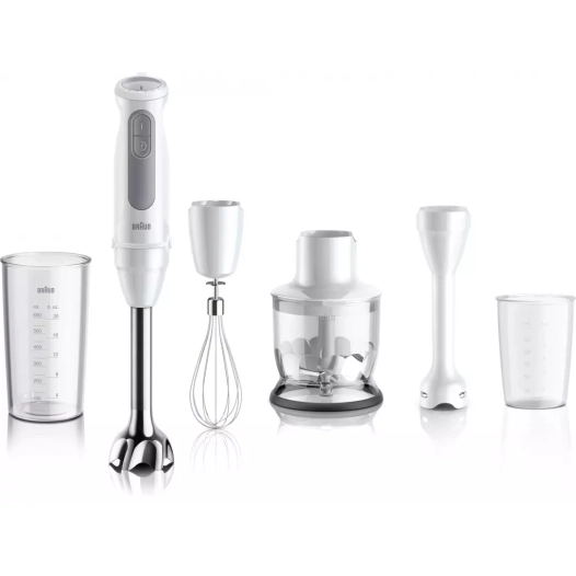 multiquick 5.1000w.pied inox.blc/gris. - braun