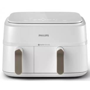 airfryer.2750w.1,5kg.6l+3l.blanc/cuivre. - philips