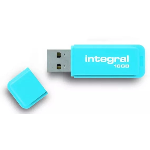 cle usb fluo bleu 16go. - integral