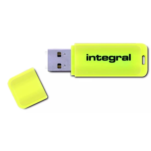 cle usb fluo jaune 16go. - integral