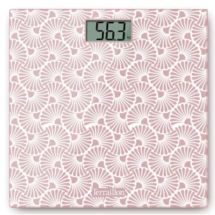 160kg.100g.elect.verre. rose. - terraillon