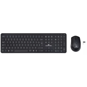 pack clavier souris sans fil slim noir - bluestork