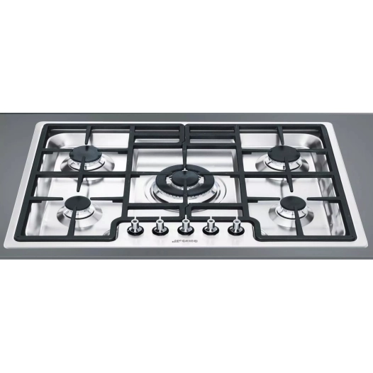 5gaz.72cm.therm.semi affleur.inx - smeg gamme elite