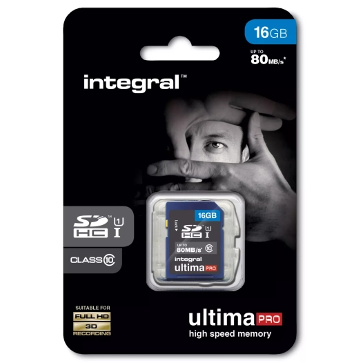 sdhc ultima pro 80mb/s 16gb. - integral