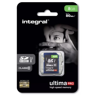 sdhc ultima pro 80mb/s 8gb. - integral