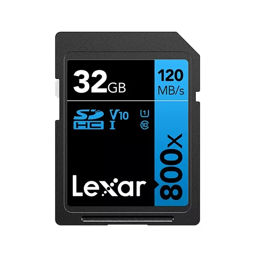 sdhc 800x pro blue series 32gb uhs-1 v10 - lexar