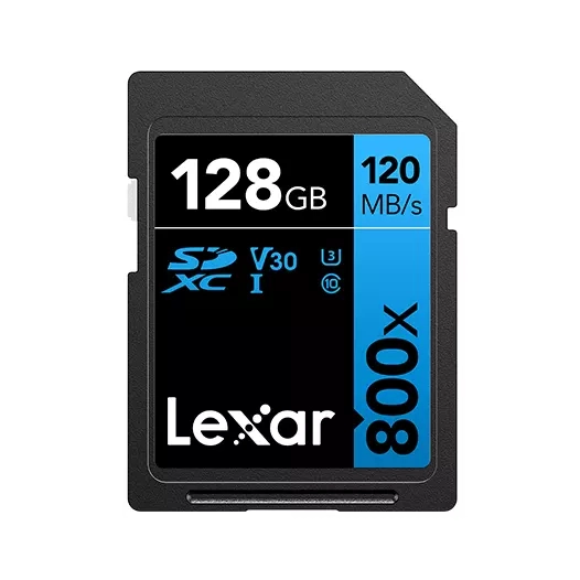 sdxc 800x pro blue series 128gb uhs1 v30 - lexar