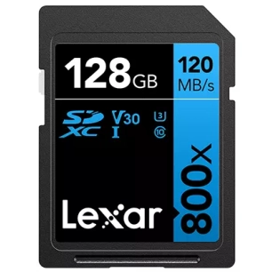 sdxc 800x pro blue series 128gb uhs1 v30 - lexar