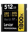 sd pro gold uhs-ii 1800x 512gb v60 - lexar
