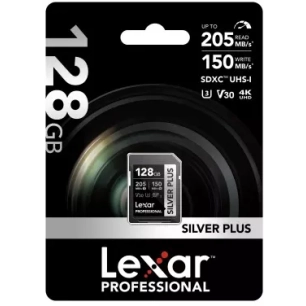 sdxc silver plus uhs-1 128g v30 150mb/s - lexar