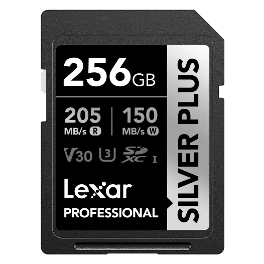 sdxc silver plus uhs-1 256g v30 150mb/s - lexar