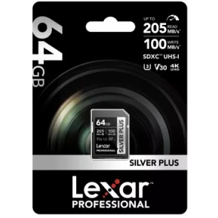 sdxc silver plus uhs-1 64g v30 150mb/s - lexar