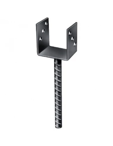 Ancre de poteau bois en u l. int 81