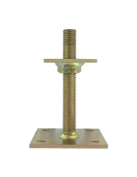 Ancre de poteau à platine hauteur réglable 30 à 150