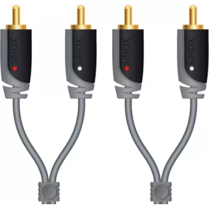 cable audio 2rca m.2rca m.5,00m - sinox