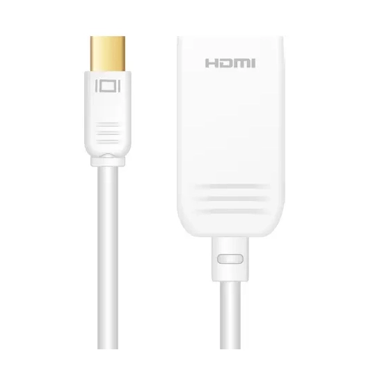 mini dp m - hdmi f 0.2 m blanc - sinox