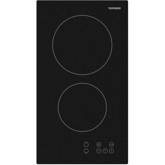 2foyers.30cm.timer.cdes sens.verre noir. - telefunken