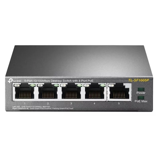 switch 4 ports poe.5 ports 10/100. - tplink