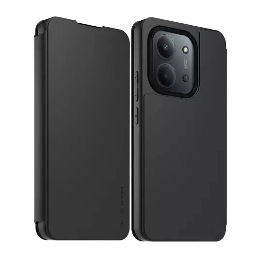 etui folio noir + dragonne redmi 15 c - xiaomi