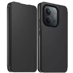 etui folio noir + dragonne redmi 15 c - xiaomi