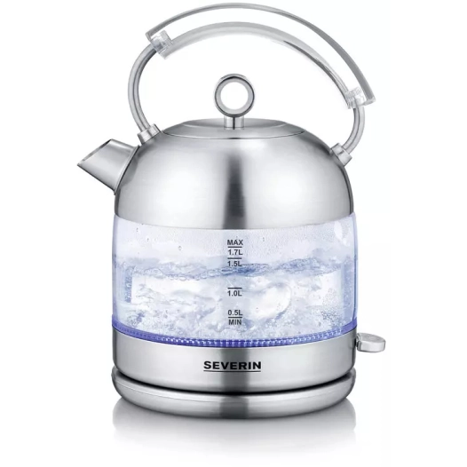 1,7l.2400w.elec.arret auto.inox/verre. - severin