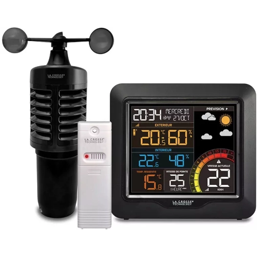 station meteo.coloree.anemometre. - la crosse technology