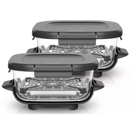 lot 2contenants verre.1,4l.p/crispi. - ninja