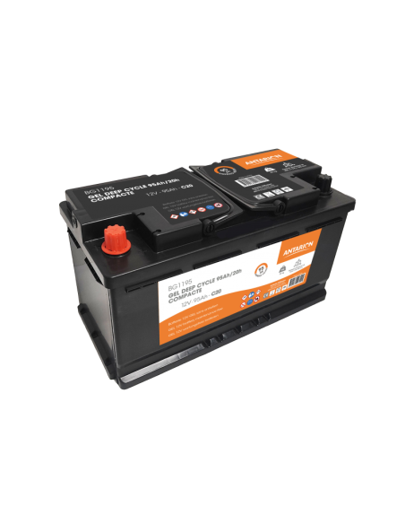 Batterie GEL Compacte 95Ah Longévité et fiabilité pour véhicules de loisirs - Antarion orange