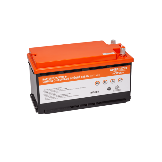 batterie lithium 165ah power + antarion connectã©e avec chauffage - antarion power +