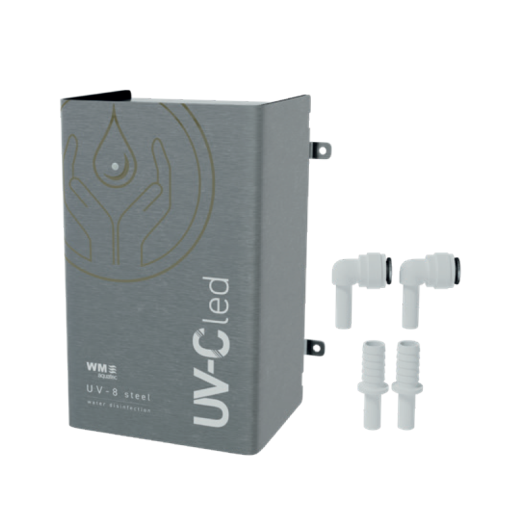 kit unite uv-c led uv-8 steel - wm aquatec