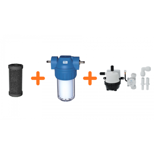 kit unite uv-c led uv-8 eco + filtre ã  charbon - wm aquatec