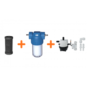 kit unite uv-c led uv-8 eco + filtre ã  charbon - wm aquatec