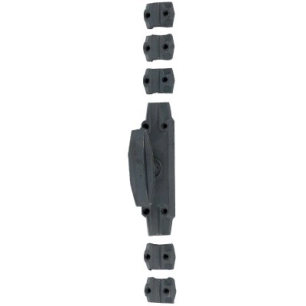 Crémone moderne pour fer 1/2 rond 16 x 5 fonte peinte noire