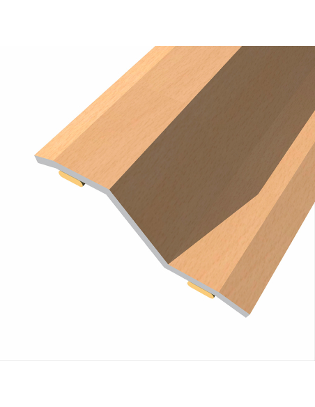 Barre de Seuil Adhésive Hêtre Clair Ajustement niveau variable (8-14 mm) - BAGLINOX