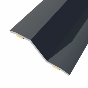 barre de seuil à niveau variable 8-14 mm en acier, adhésive, flooring, noir, 83 x 3,6 cm