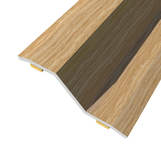 barre de seuil à niveau variable 8-14 mm en acier, adhésive, flooring, lillooet, 83 x 3,6 cm