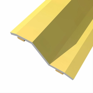 barre de seuil à niveau variable 8-14 mm en acier, adhésive, flooring, dorée, 166 x 3,6 cm